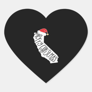 Adesivo Coração Feliz Natal Califórnia