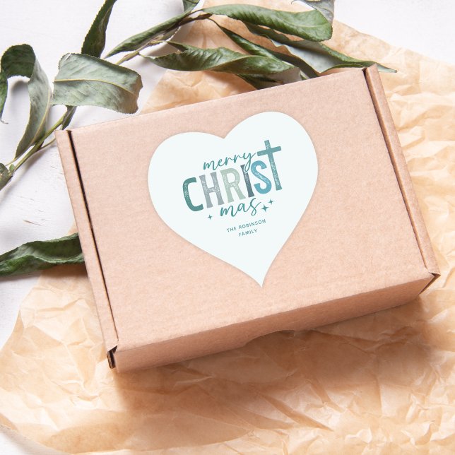 Adesivo Coração Feliz Natal Christian Boho (Criador carregado)