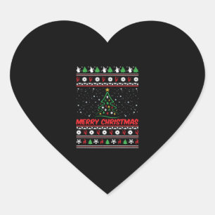 Adesivo Coração Feliz Natal Feio