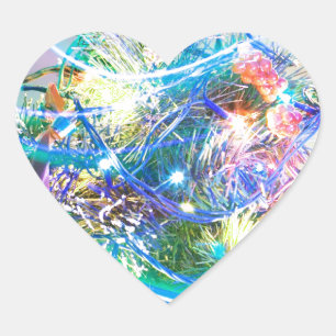 Adesivo Coração Feliz Natal Feriado celebrações Santa Clause