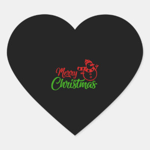 Adesivo Coração Feliz Natal X Snowman