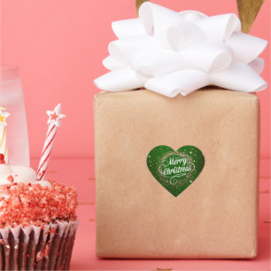 Adesivo Coração Feliz víscera de natal e brilhante Vinheta de cora