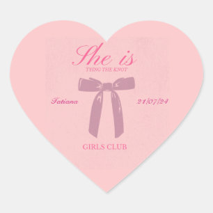 Adesivo Coração festa de despedida de solteira coquette simples cl