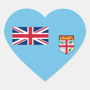 Adesivo Coração Fiji - Bandeira Nacional Fijiana
