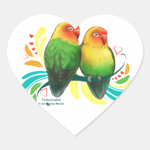 Adesivo Coração Fischer Lovebird
