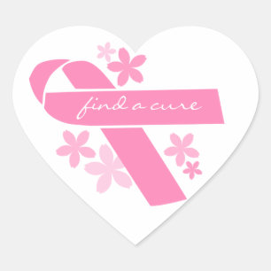 Adesivo Coração Fita cor-de-rosa