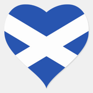 Adesivo Coração Flag of Scotland Saltyre - High Quality Image