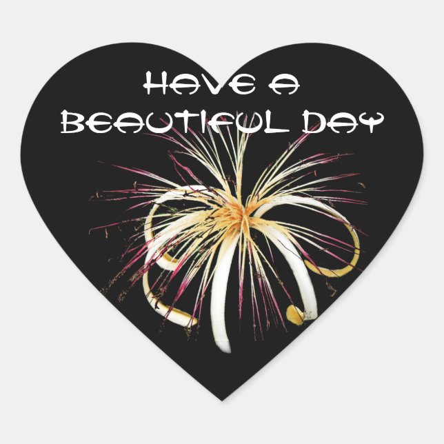 Adesivo Coração Flor de Aranha (Frente)