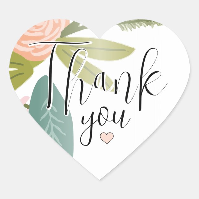 Adesivo Coração Floral e Fauna (Frente)