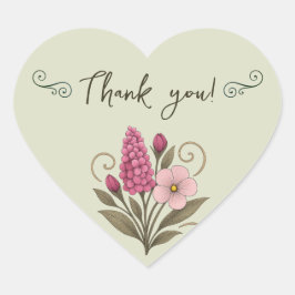 Adesivo Coração Floral Notes & Daily Planning-florist