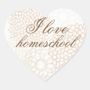 Adesivo Coração Flores bonito