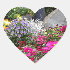 Adesivo Coração Flores Coloridas no Parque Skagway, Alasca