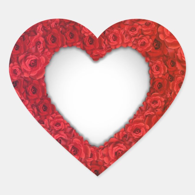 Adesivo Coração Flores de namorados (Frente)