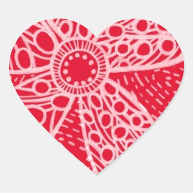 Adesivo Coração Flores e Corações (Frente)