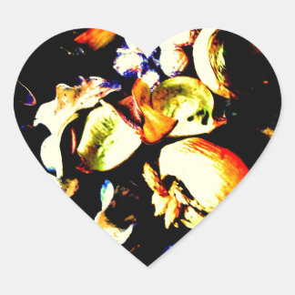 Adesivo Coração Flores Vintage