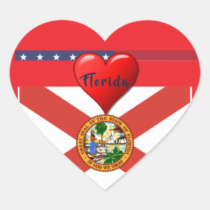 Adesivo Coração Flórida Love Sunshine Sticker