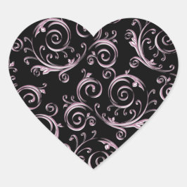 Adesivo Coração Flourish Swirl