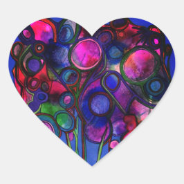 Adesivo Coração Flowers