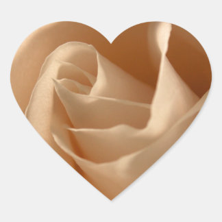 Adesivo Coração Foco de Rosa de Casamento Cream