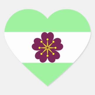 Adesivo Coração Folha adesiva em forma de coração com orgulho diam