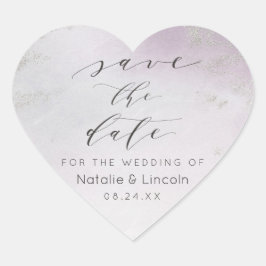 Adesivo Coração Folha de Prata Roxa Brilhante Brilhante Salva a Da