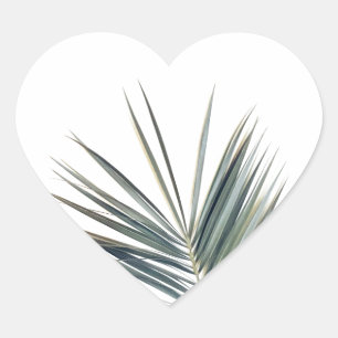 Adesivo Coração Folha verde clara