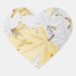 Adesivo Coração Folhas de outono