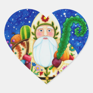 ADESIVO CORAÇÃO FOLKART BALTIMORE QUILADO PAI NATAL PRIMITIVO