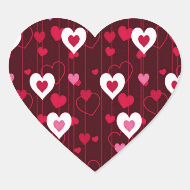 Adesivo Coração Forever Love Red Hearts (Frente)