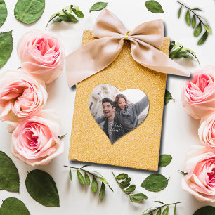 Adesivo Coração Foto De Casamento Divertido Obrigado