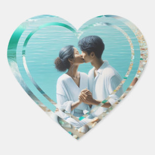 Adesivo Coração Foto personalizada - Beachy