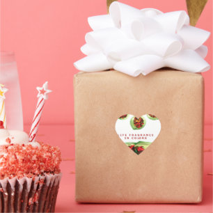 Adesivo Coração Fragrância de vida em potpourri colorido