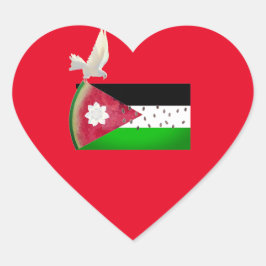 Adesivo Coração Free Palestine Heart