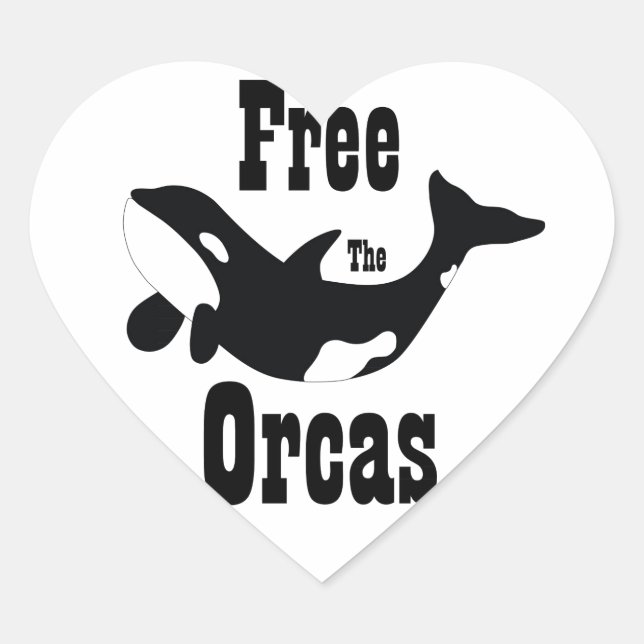 Adesivo Coração Free The Orcas (Frente)