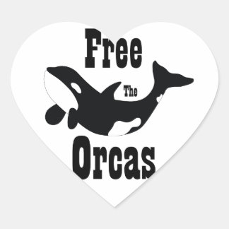 Adesivo Coração Free The Orcas