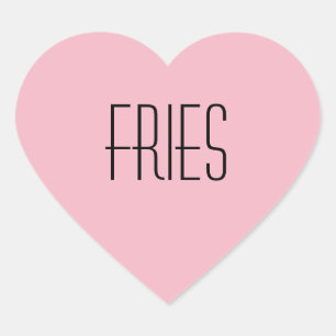 Adesivo Coração Fries Heart Sticker