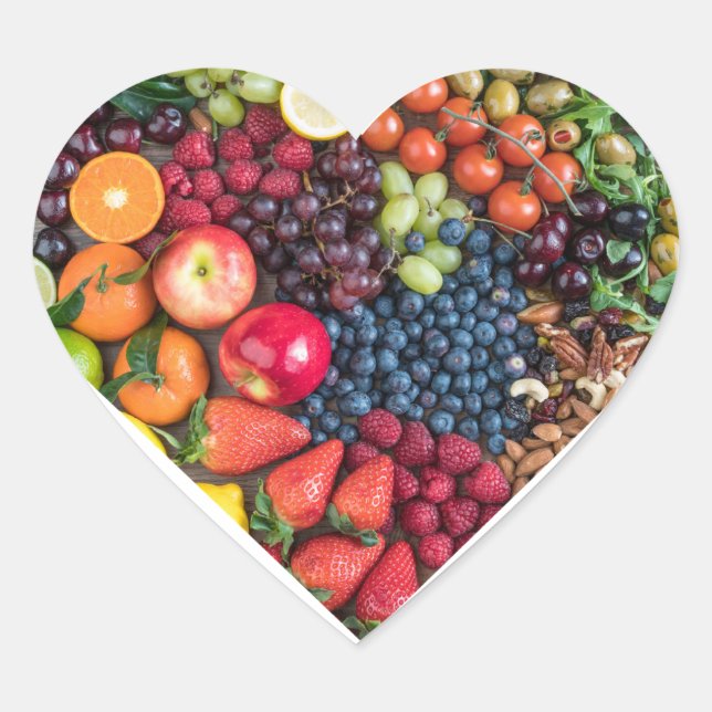 Adesivo Coração fruta (Frente)