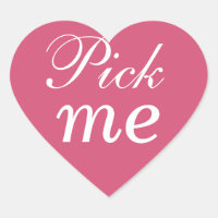 Fuchsia e White Pick Me Sticker
