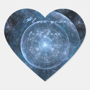 Adesivo Coração Fundo Cosmos 001