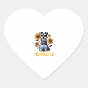 Adesivo Coração Funny Dog Schnauzer