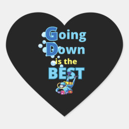 Adesivo Coração Funny Scuba Diving