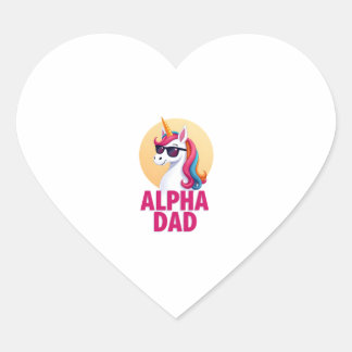 Adesivo Coração Funny Unicorn Dad Laufey Men Father's Day Christma