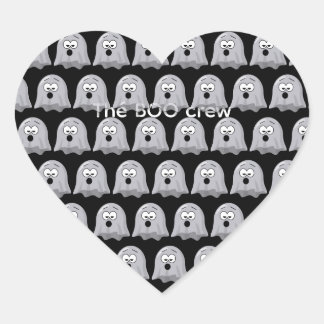 Adesivo Coração Funy stickers thé boo crew 