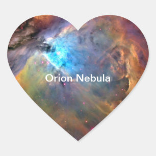 Adesivo Coração Galáxia Espacial da Nebulosa Orion