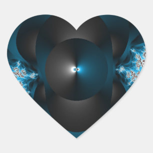 Adesivo Coração Galáxias de trovão e Relâmpagos