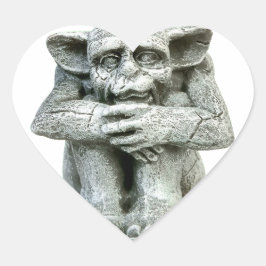 Adesivo Coração Gargoyle Sticker