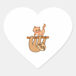 Adesivo Coração Gato De Lama Bonita!