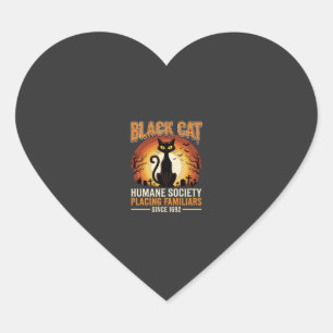 Adesivo Coração Gato Preto Halloween Familiar Antigo Cemitério Des