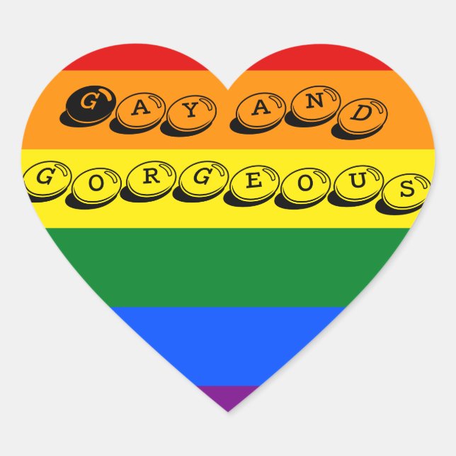 Adesivo Coração Gay e Vinheta Gorda (Frente)