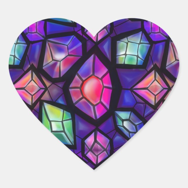 Adesivo Coração Gemas Místicos (Frente)